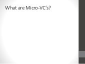 Micro-VC slide deck update 